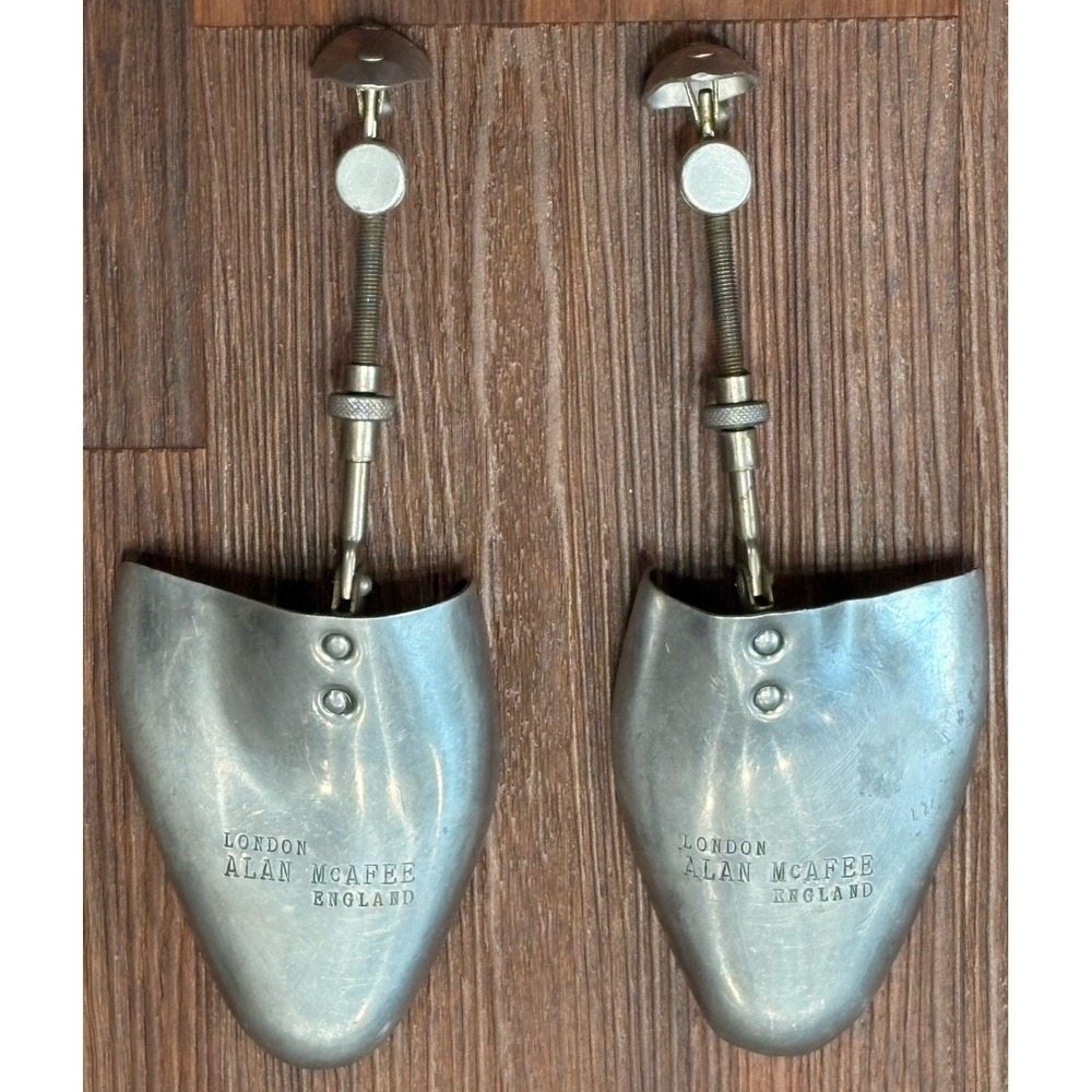 Vintage London Alan McAfee Aluminum Shoe Trees Inserts Made In England 7 X 8 M